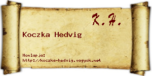 Koczka Hedvig névjegykártya